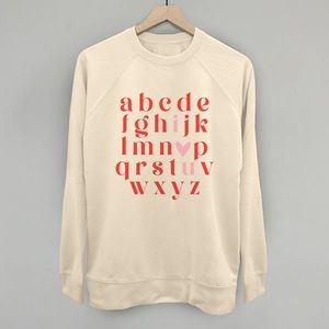 Ivy + Cloth I Heart U Alphabet Sweatshirt